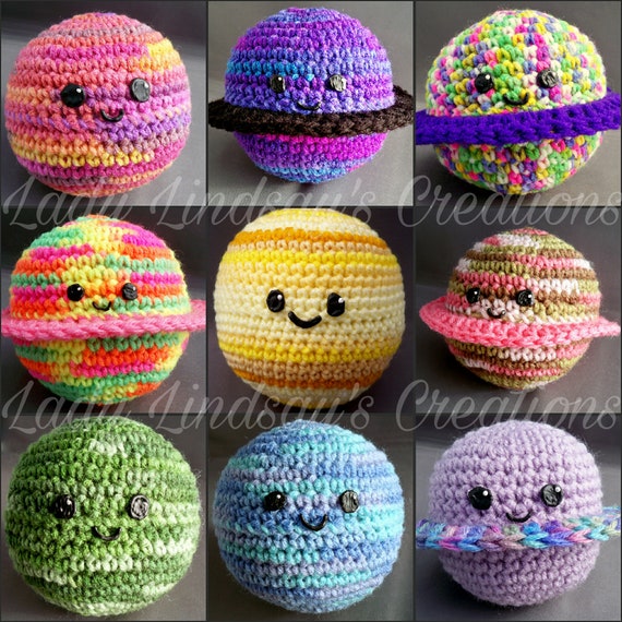 Chibi Planets Amigurumi Plush Fantasy Solar System