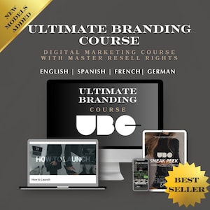 UBC - Ultimate Branding Course w/ Master Resell Rights Digital Marketing Passive Income Online Course In English/French/Spanish/German
