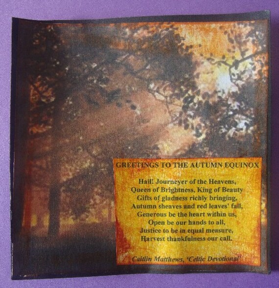 Items similar to Autumn Equinox 4 X 4 on Etsy