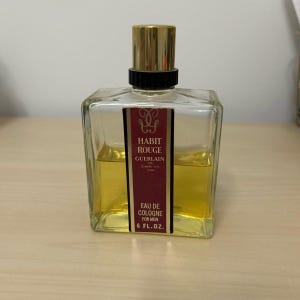 Vintage Guerlain HABIT ROUGE Splash Eau de Cologne for Men 6 fl oz