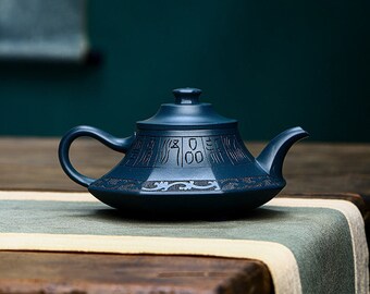 Handgemachte Yixing Zisha Teekanne [Yun Lu Zhi Chun] 260ml | Lila Ton Teekanne | Kungfu-Teekanne | Chinesische Teekanne