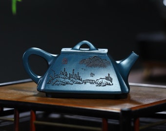 Yixing Handmade Zisha Teapot [Hai Na Bai Chuan] 260ml | Purple Clay Teapot | Kungfu Teapot | Chinese Teapot