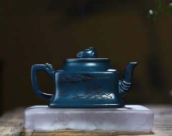 Yixing Théière Zisha faite main [Cha Yuan] 230 ml | Théière en argile violette | Théière Kungfu | Théière chinoise