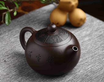 Yixing Handmade Zisha Teapot [Ya Shi Liu Xiang] 300ml | Purple Clay Teapot | Kungfu Teapot | Chinese Teapot
