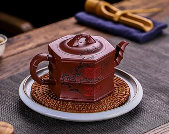 Yixing Handgemachte Zisha Teekanne [Zhu Yun Meixiang] 400ml | Lila Ton Teekanne | Kungfu Teekanne | Chinesische Teekanne