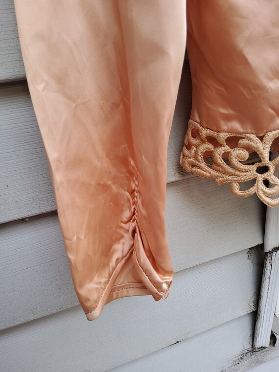 Jonathan Logan vintage two piece peach satin outf… - image 5