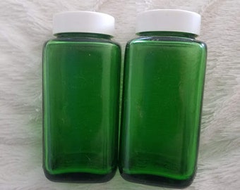 4oz Green glass jars