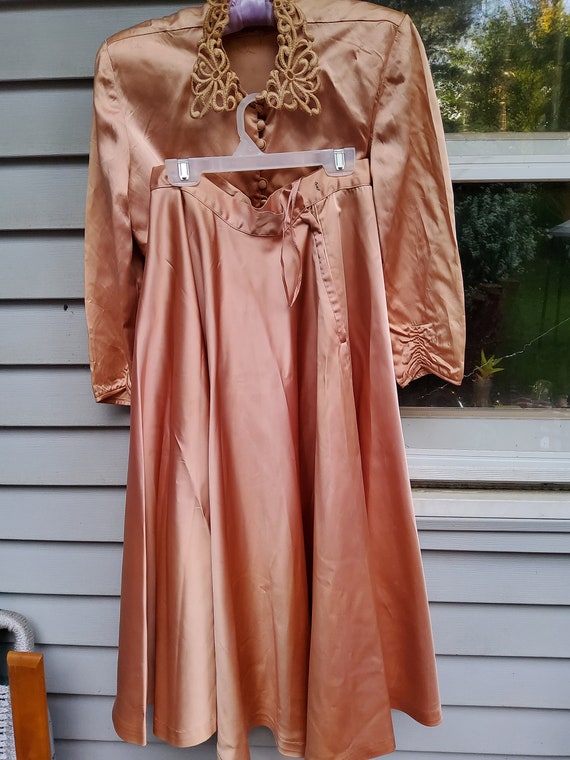 Jonathan Logan vintage two piece peach satin outf… - image 9