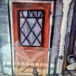 Thelma Winter Cat Porch Print of Original Painting 1985 Signed Dated 19/200 image 4