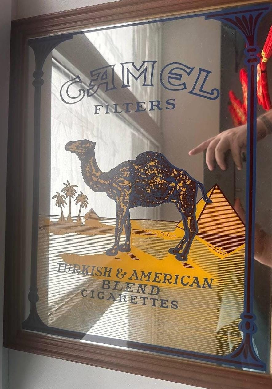 Vintage Camel Cigarettes Mirror - Etsy