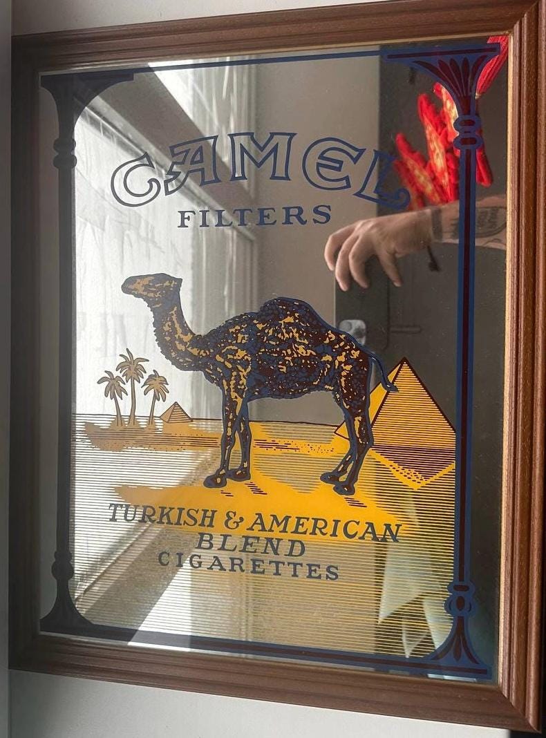 Винтажный редкий зеркальный CAMEL сигаретный мерч 50х40 - Etsy
