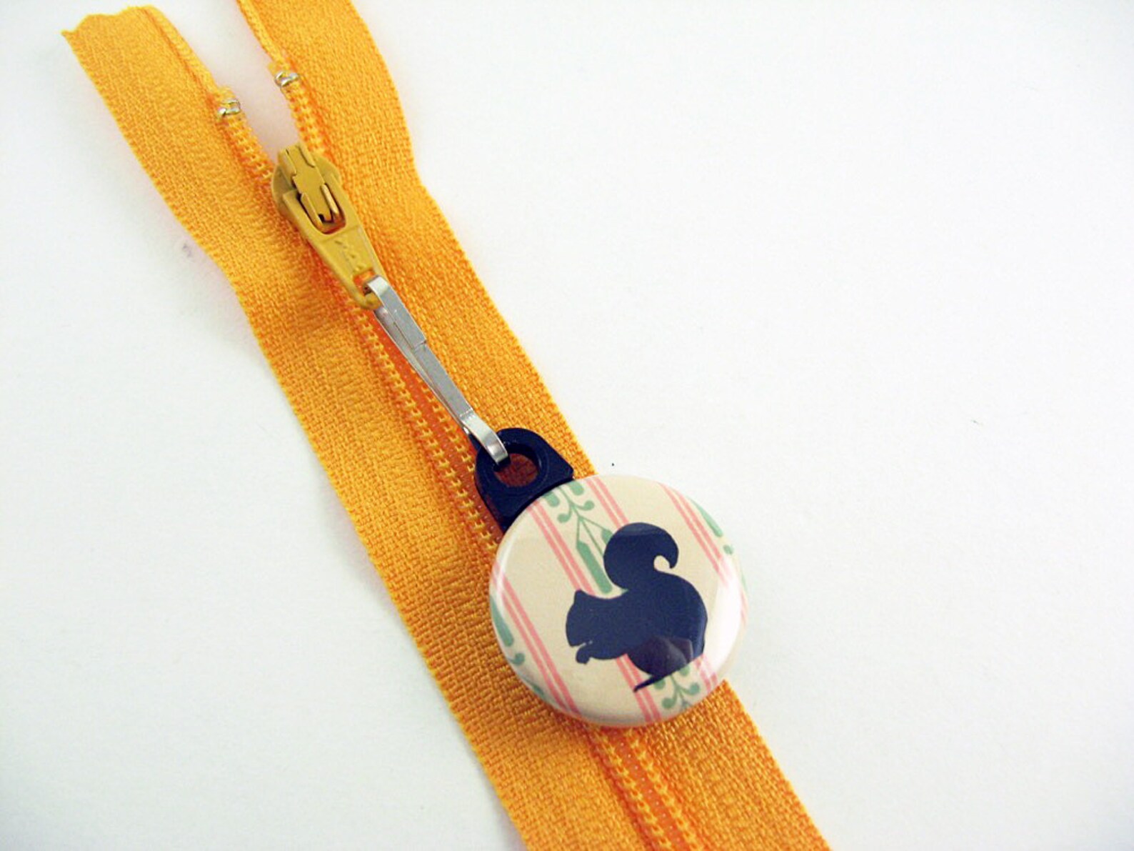 Squirrel Zipper Pull Zipper Charm Black Silhouette Etsy