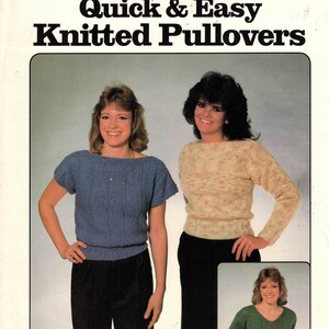 BOOKLET - Quick and Easy Knitted Pullovers  1986