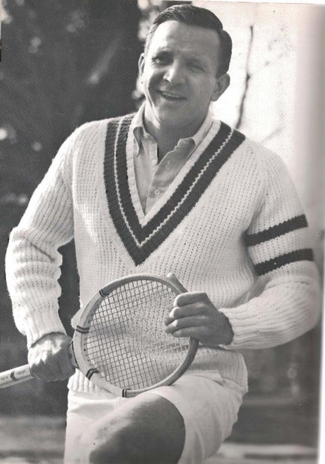Men's Vneck Tennis Sweater Pattern menbern Etsy