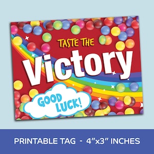 Taste the Victory Good Luck Tag: Rainbow Candy Gram (Digital Download)