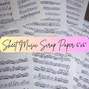 Vintage Sheet Music Squares: 6&quot;x6&quot; Hand-Cut Ephemera for Junk Journals