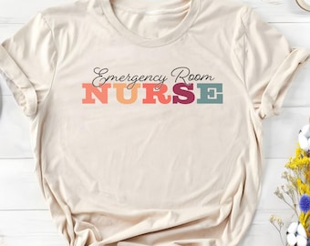 ER Nurse T-Shirt: Colorful RN Gift for Emergency Room