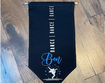 Personalized Boy Dancer Pin Banner: Dance Competition Pin Organizer