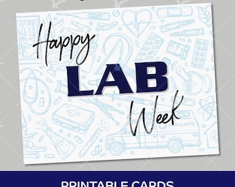 Tarjeta de la Semana del Laboratorio: Regalo impreso para profesionales del laboratorio (Descarga digital)