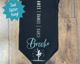 Personalized Teal Glitter Dance Pin Banner: Dancer Room Decor