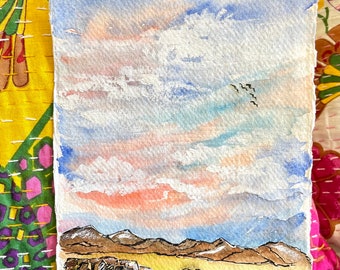 Wash & Ink Watercolour Original - A Dramatic Sky