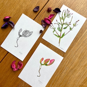 Affascinante mini opera d'arte originale in confezione da 3 a buon mercato, decorazione da parete con illustrazioni floreali, regali di Natale per Diwali per lei, lui e bambino