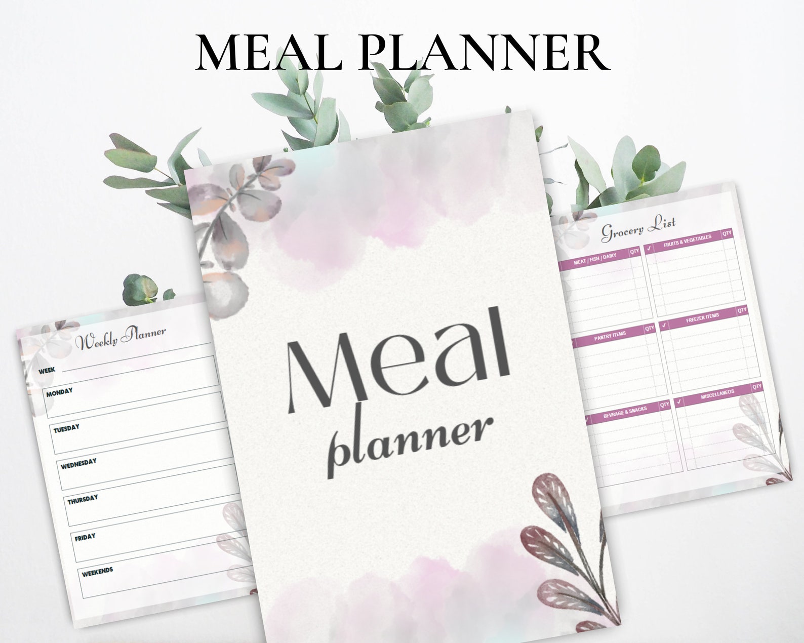 Printable Meal Planner - Digital Download - Etsy