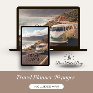 Travel Planner Journal 39 Seiten. PLR/MRR Reiseplaner für Urlaub, Digtial Nomade, Reisebudget, Nomaden Journal, Done for You, DFY Plan