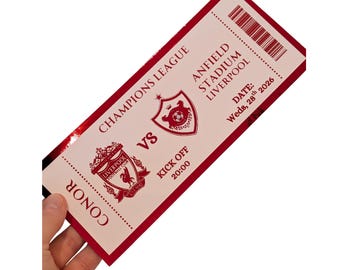 Personalised Foiled Event Keepsake Ticket, Concert Theatre Surprise with envelope
