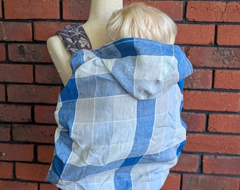 Linen summer baby carrier cover, toddler carrier cover, SSC cover, babywearing cover