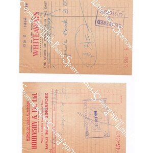 Vintage Travel Digital Download, Printable Scrapbook to Singapore Ephemera Sheets, French Theater & Museum Tickets, Reciepts, Travel Journal image 4