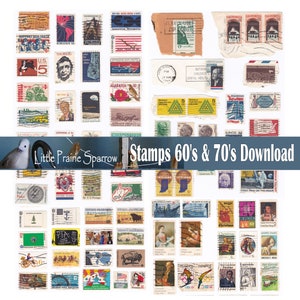 Vintage Briefmarken aus den 60er und 70er Jahren