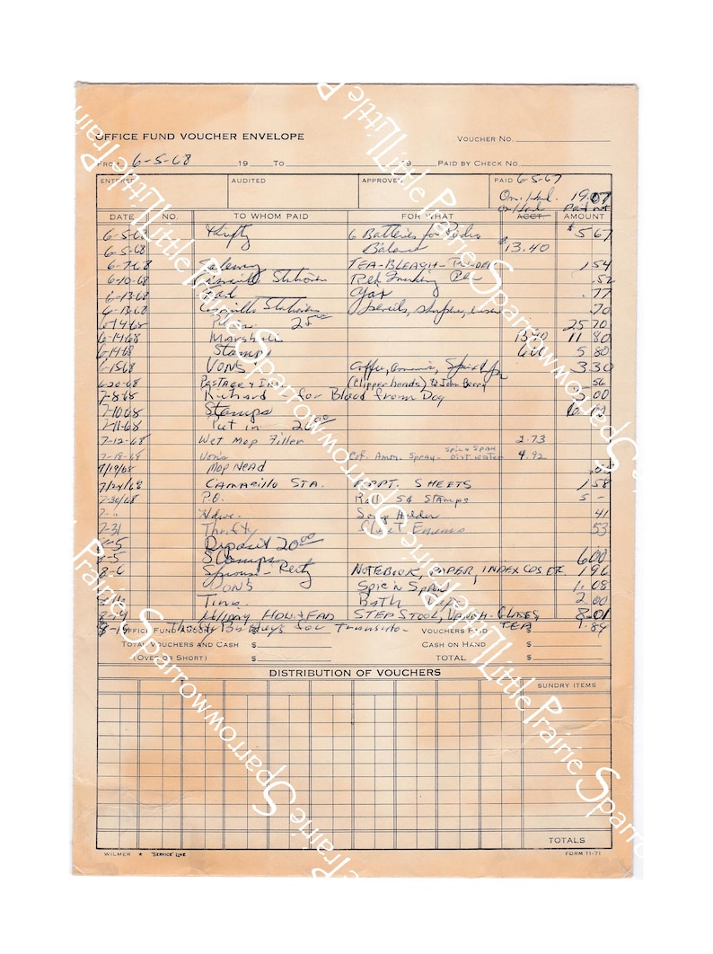 vintage receipts digital download printable ephemera