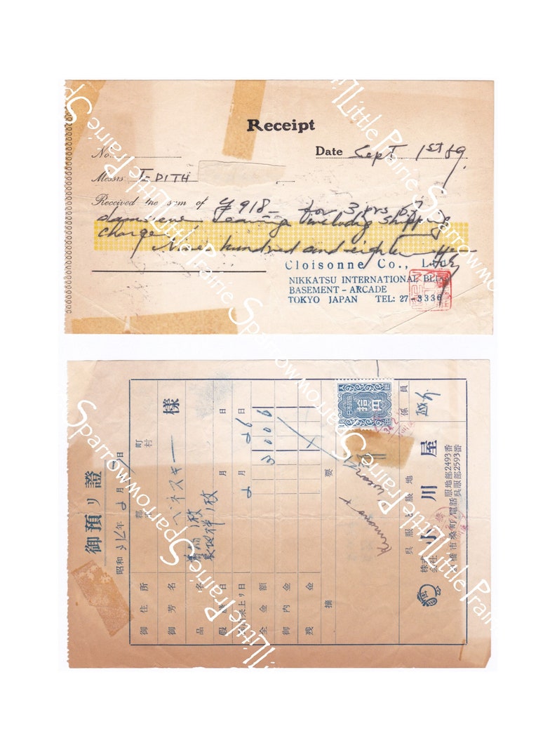 Vintage Travel Digital Download, Printable Scrapbook to Singapore Ephemera Sheets, French Theater & Museum Tickets, Reciepts, Travel Journal image 3