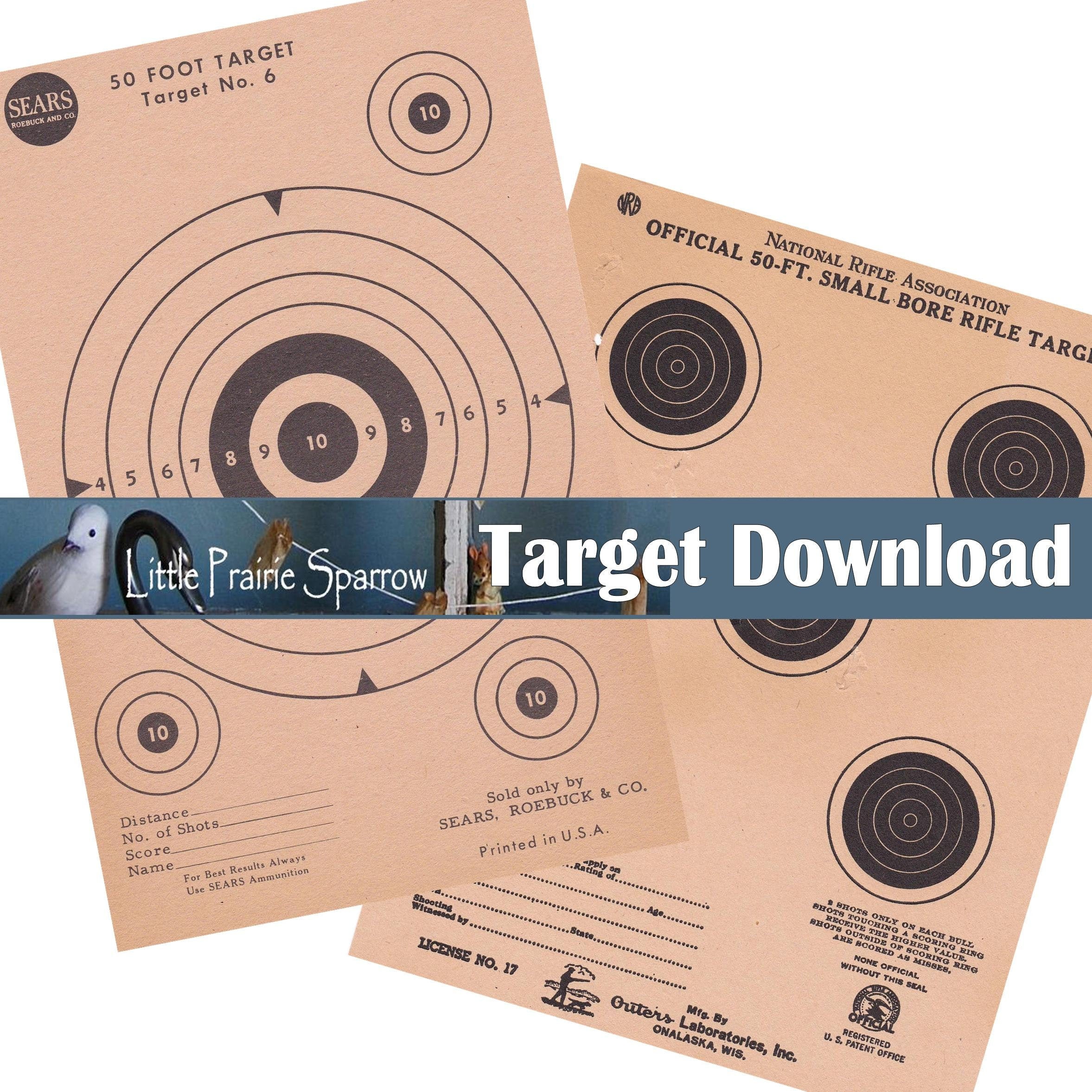 vintage target practice digital download printable hunting etsy