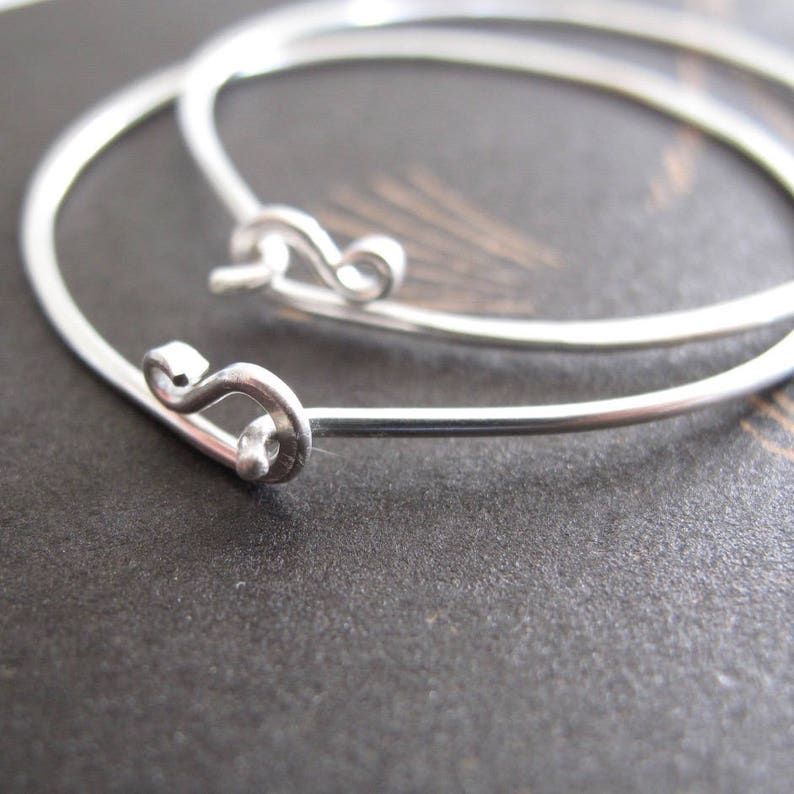 sterling silver hoops hoop earrings endless hammered hoops artisan hoops image 5