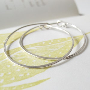 sterling silver hoops hoop earrings endless hammered hoops artisan hoops image 1