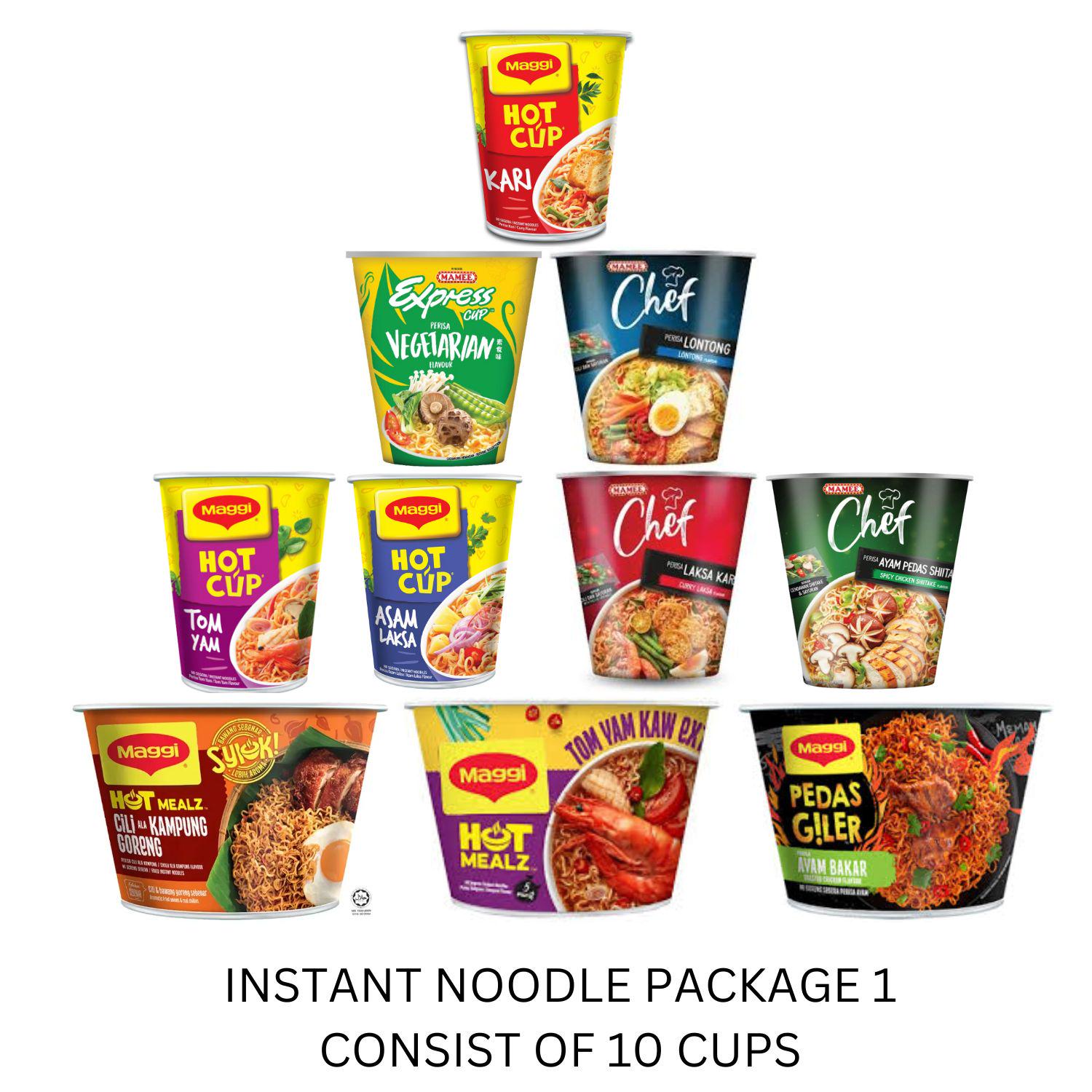 Famous Malaysian Instant Noodle Mix 10 Cups