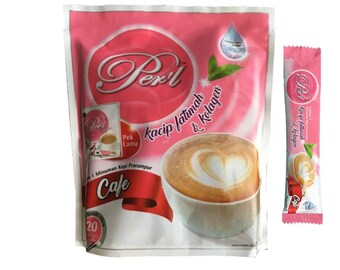 Per&#39;l Kacip Fatimah & Collagen Instant Coffee 3 packs x 20 sachets x 20gm