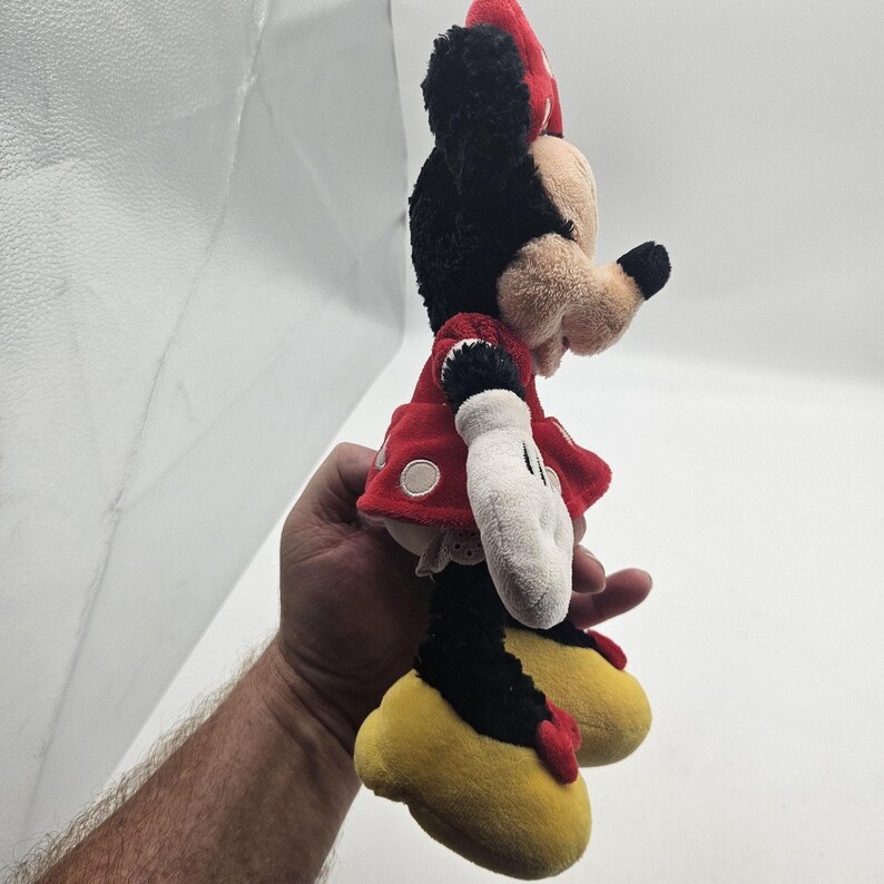 Disney Parks Minnie Mouse Plush Stuffed Animal Red Polka Dot Dress Bow Toy WDW image 9