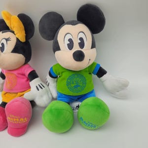 Lote de peluches de Mickey y Minnie Mouse de Disney Animal Kingdom imagen 4