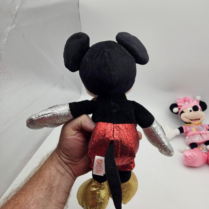 Ty Sparkle Mickey Mouse Plush 14" Disney & Disney Parks Princess Minnie Mouse image 5