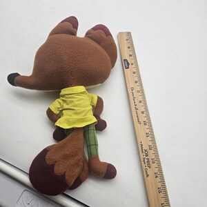 Disney Zootopia Nick Wilde Fox Plush Stuffed Animal Toy 15" Flat Brown Shirt Tie image 6