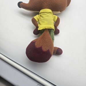 Disney Zootopia Nick Wilde Fox Plush Stuffed Animal Toy 15" Flat Brown Shirt Tie image 3