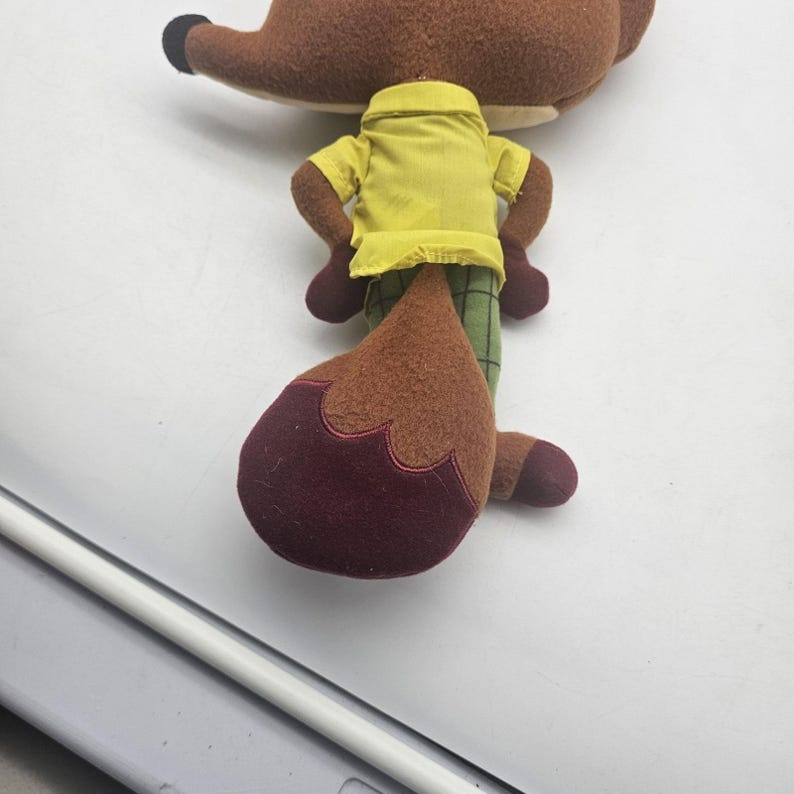 Disney Zootopia Nick Wilde Fox Plush Stuffed Animal Toy 15" Flat Brown Shirt Tie image 3