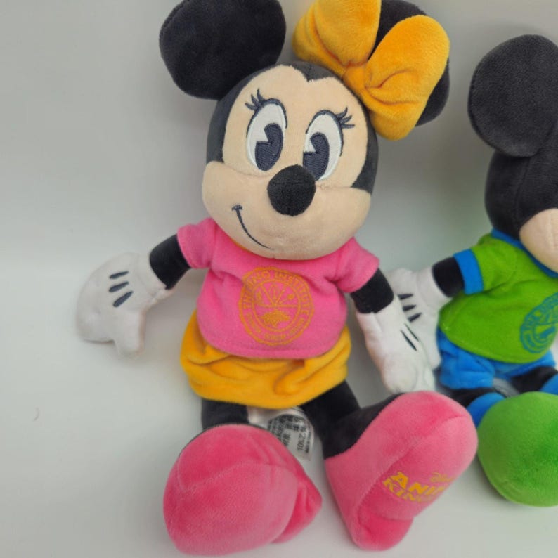 Lote de peluches de Mickey y Minnie Mouse de Disney Animal Kingdom imagen 2