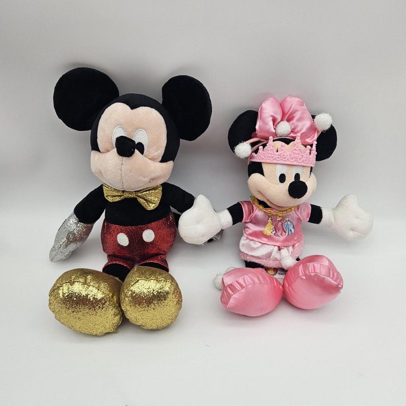 Ty Sparkle Mickey Mouse Plush 14" Disney & Disney Parks Princess Minnie Mouse image 1