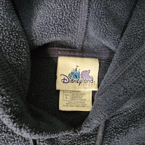 VTG Disneyland Resort Hoodie Mens Large Navy Fleece Pullover Mickey Goofy Donald image 3