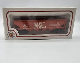 Bachmann HO Scale MStL Quad Ore Hopper Freight Train Car Red Vintage 43-1006-46
