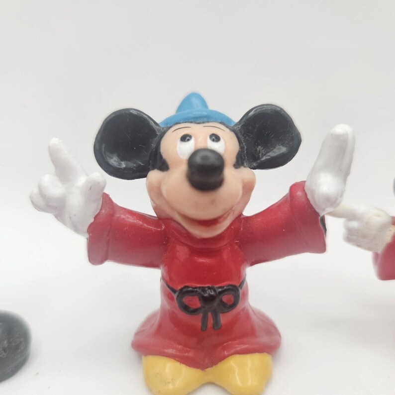 VTG Disney Mickey Mouse 7 Figures Sorcerers Fantasia PVC STEAMBOAT Applause image 7